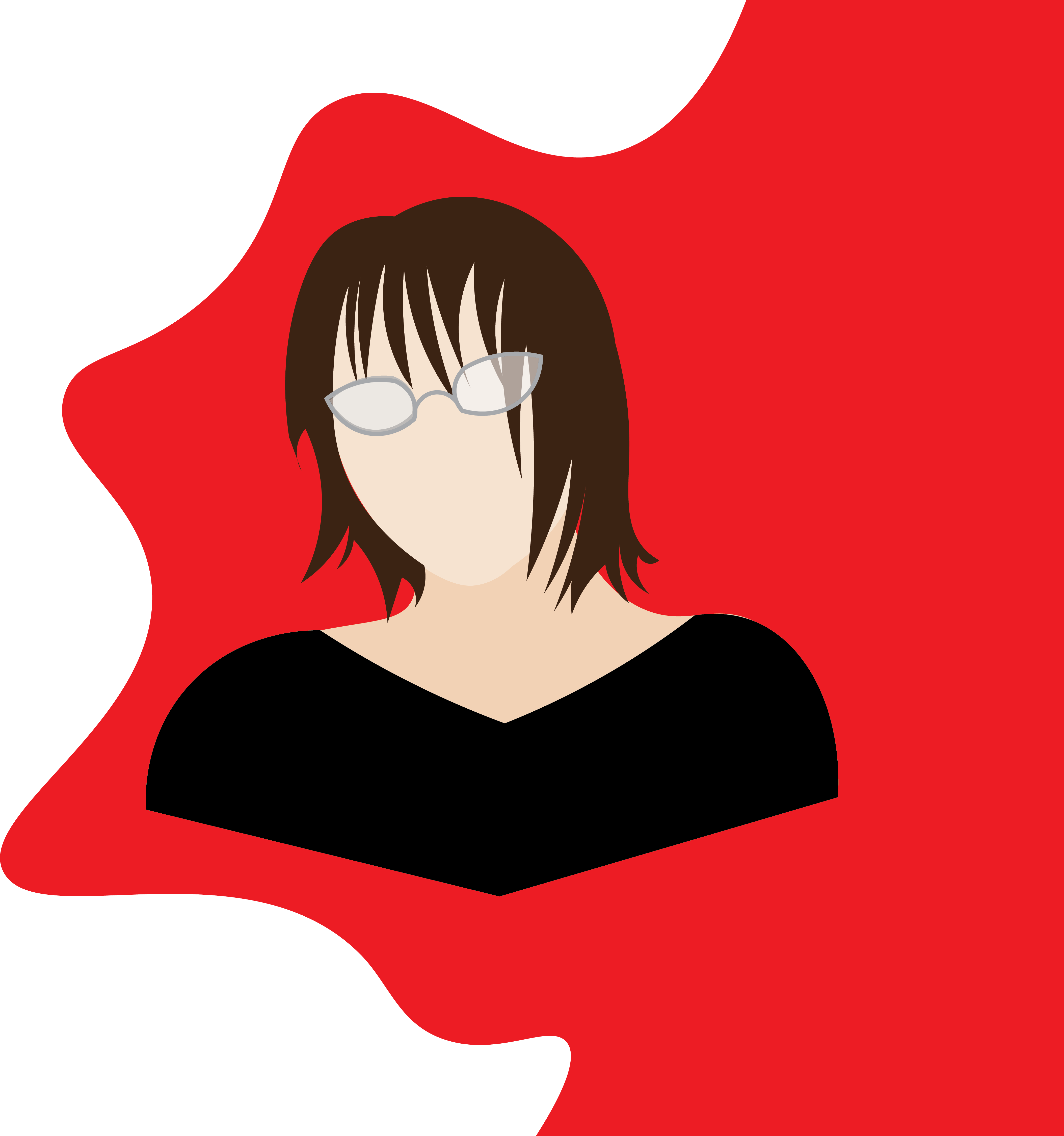 Self portrait illustration of our graphic designer